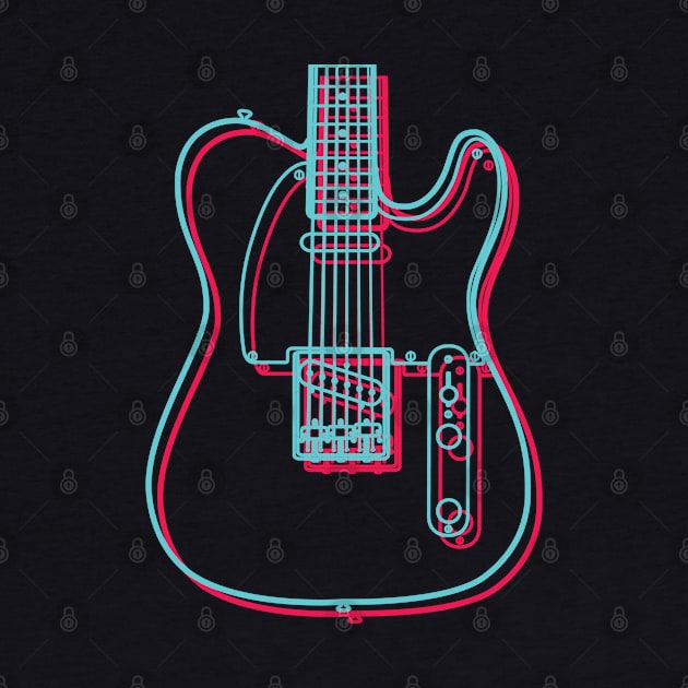 3D T-Style Electric Guitar Body Outline by nightsworthy
